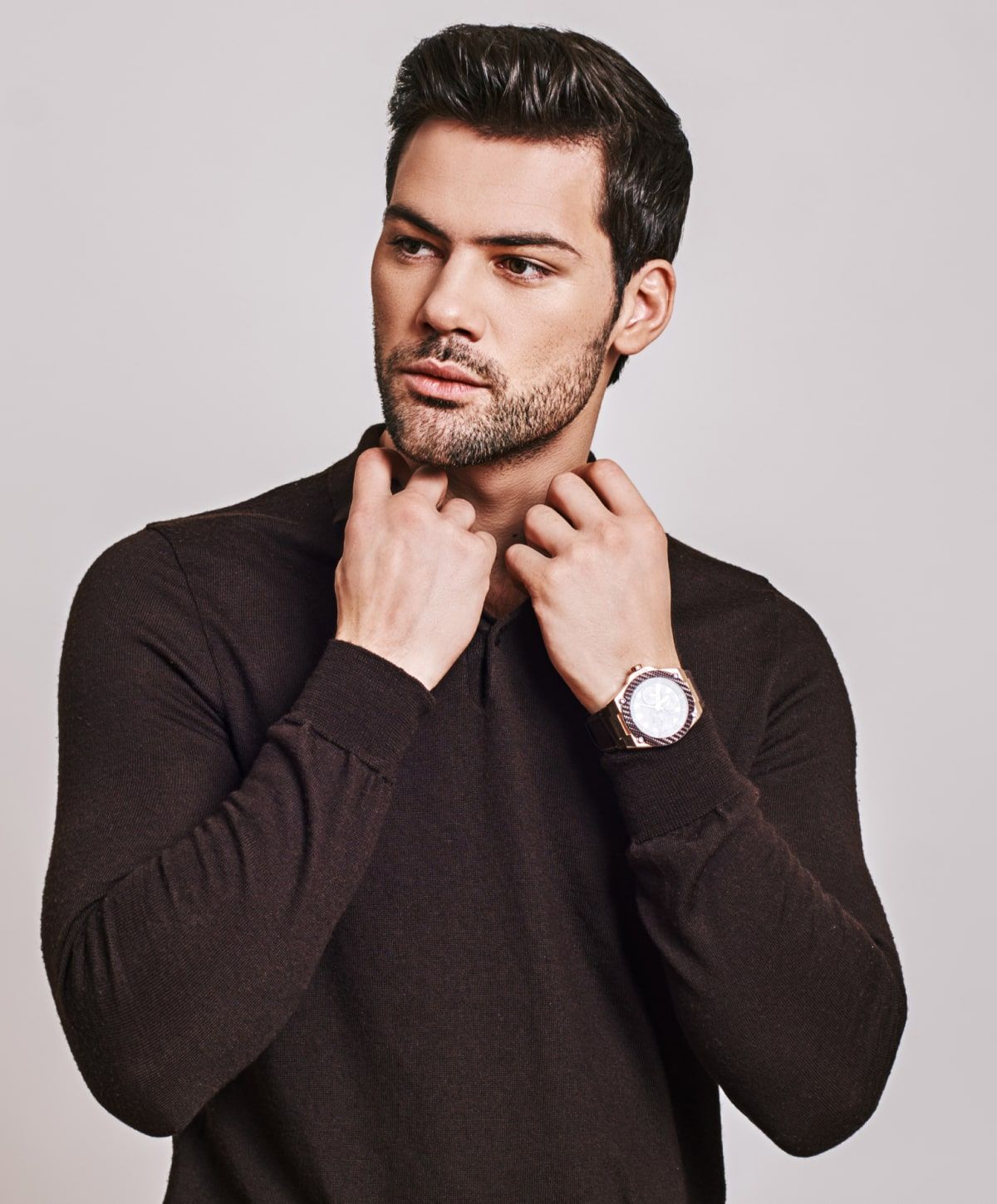 charlotte plastic surgery for men model with dark hair