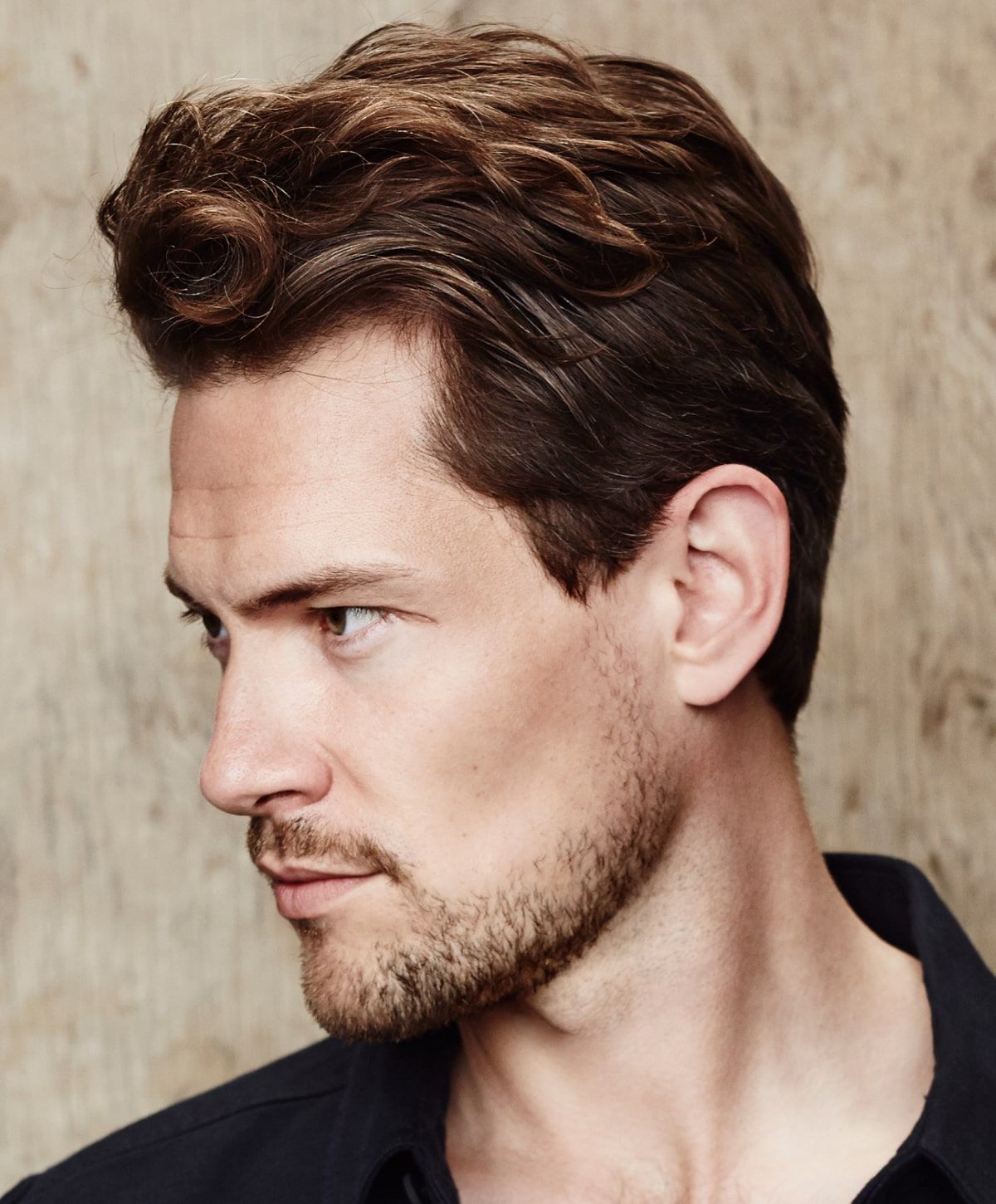 charlotte rhinoplasty for men model with brown hair