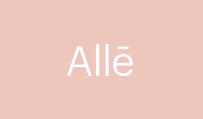 Logo of Allē on pink background
