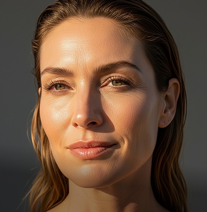 Smiling woman with blonde hair and black sweater.
