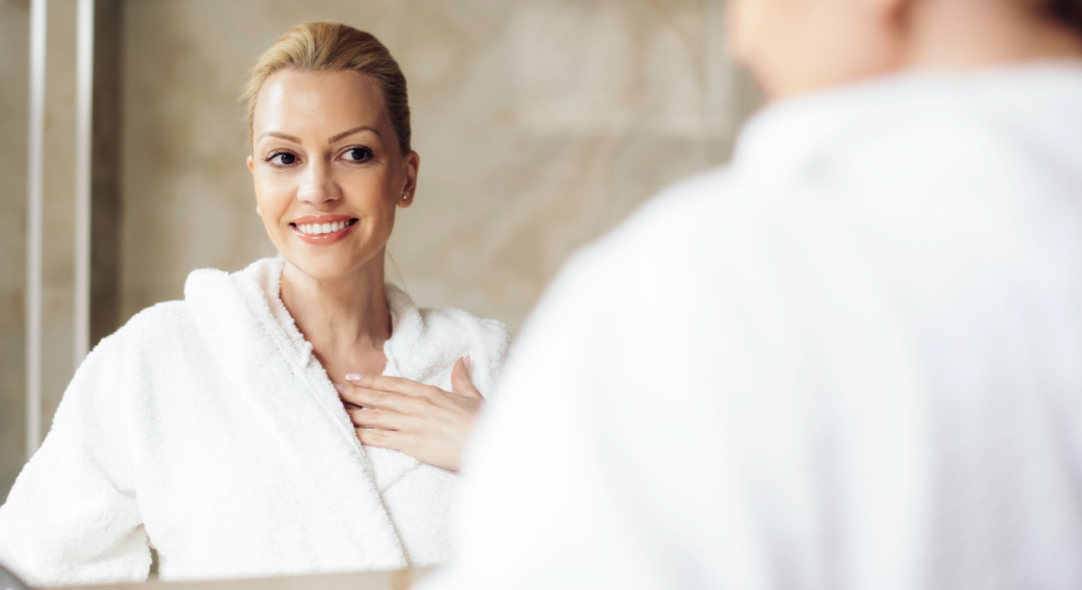 charlotte skin care products model with blonde hair